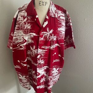 Vintage Hawaiian Shirt. Heavy Cotton.  XL